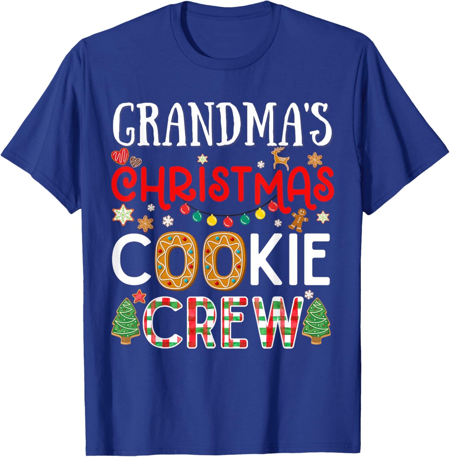 Grandma Christmas Cookie Crew Funny Family Baking Party Cute T-Shirt - T-Shirt | Royal