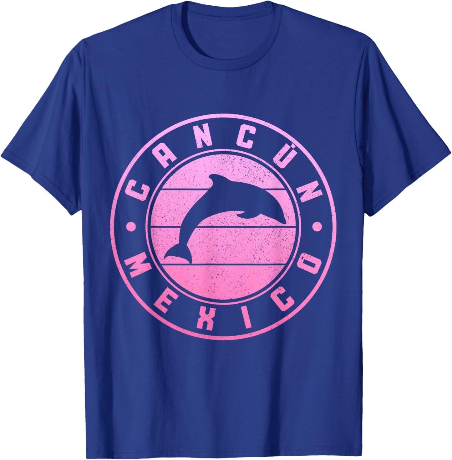 Cancun Mexico Dolphin Souvenir Vintage T-Shirt - T-Shirt | Royal