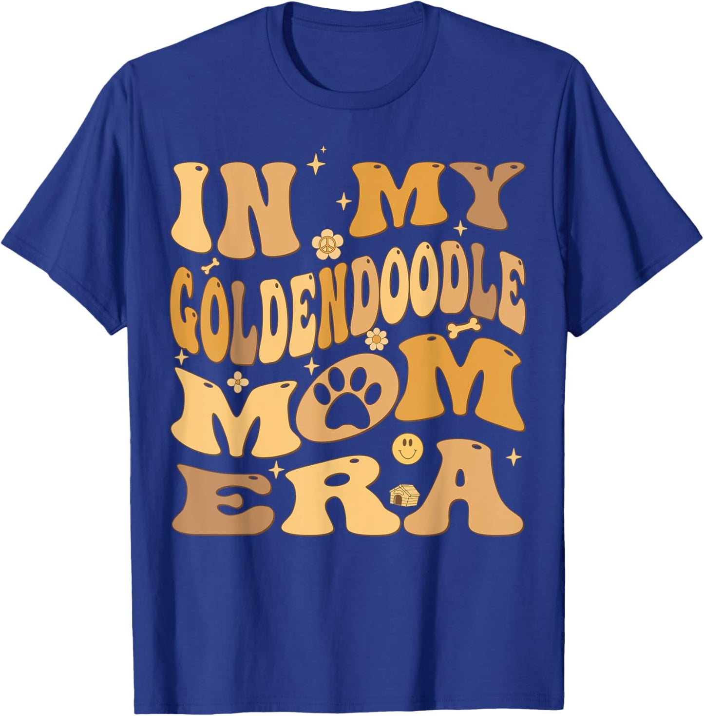 In My Goldendoodle Mom Era Groovy Groodle Dog T-Shirt - T-Shirt | Royal