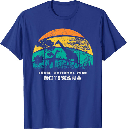 Vintage Retro Chobe National Park, Botswana Africa Safari Gi T-Shirt - T-Shirt | Royal