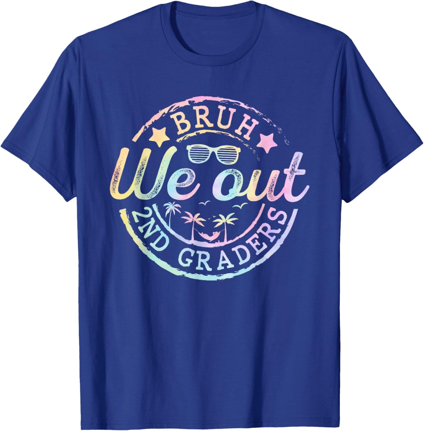 Bruh We Out 2nd Grade Last Day of School Second Grade Summer T-Shirt - T-Shirt | Royal