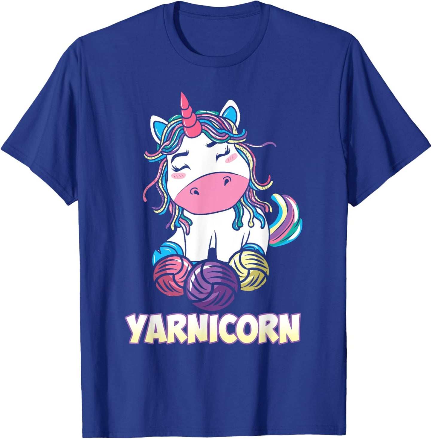 Yarnicorn Unicorn Yarn Art Knitting Lover T-Shirt - T-Shirt | Royal