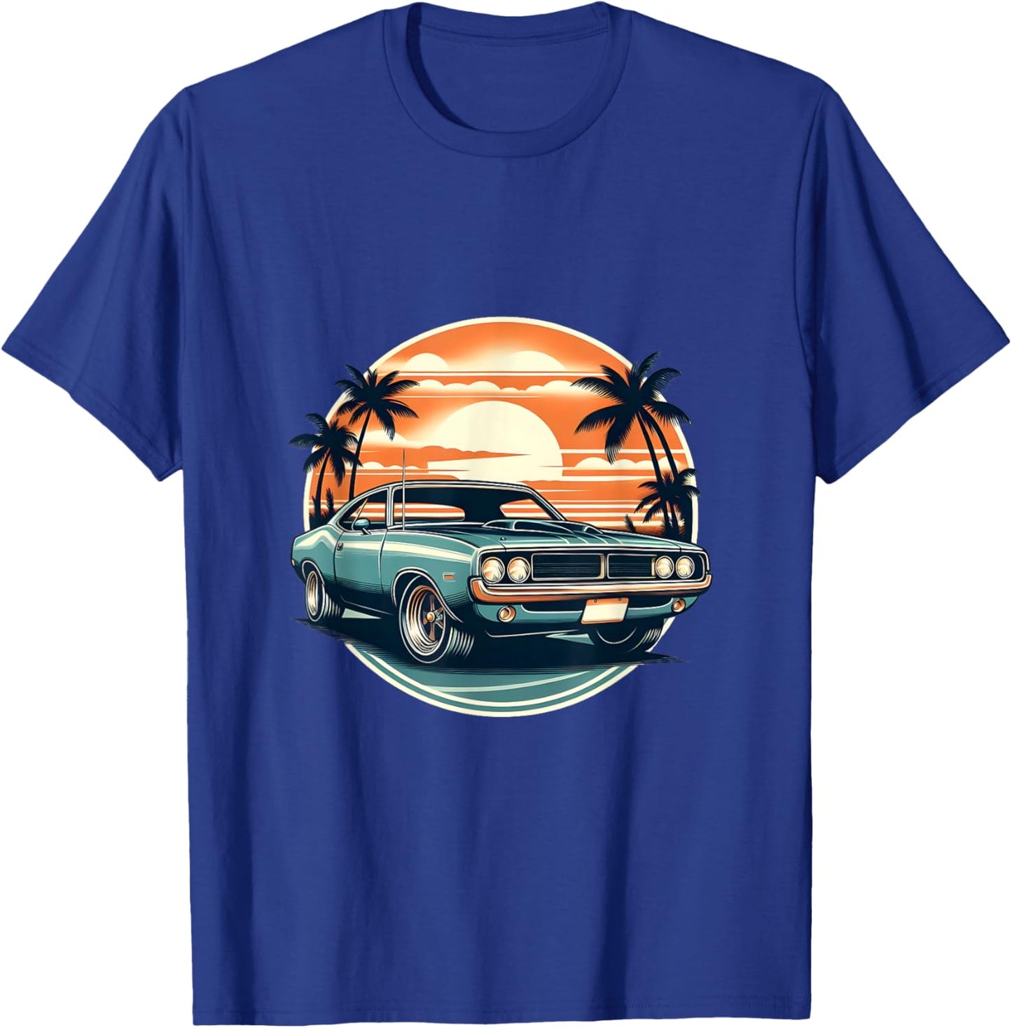 Classic Muscle Car Retro Vintage Style T-Shirt - T-Shirt | Royal