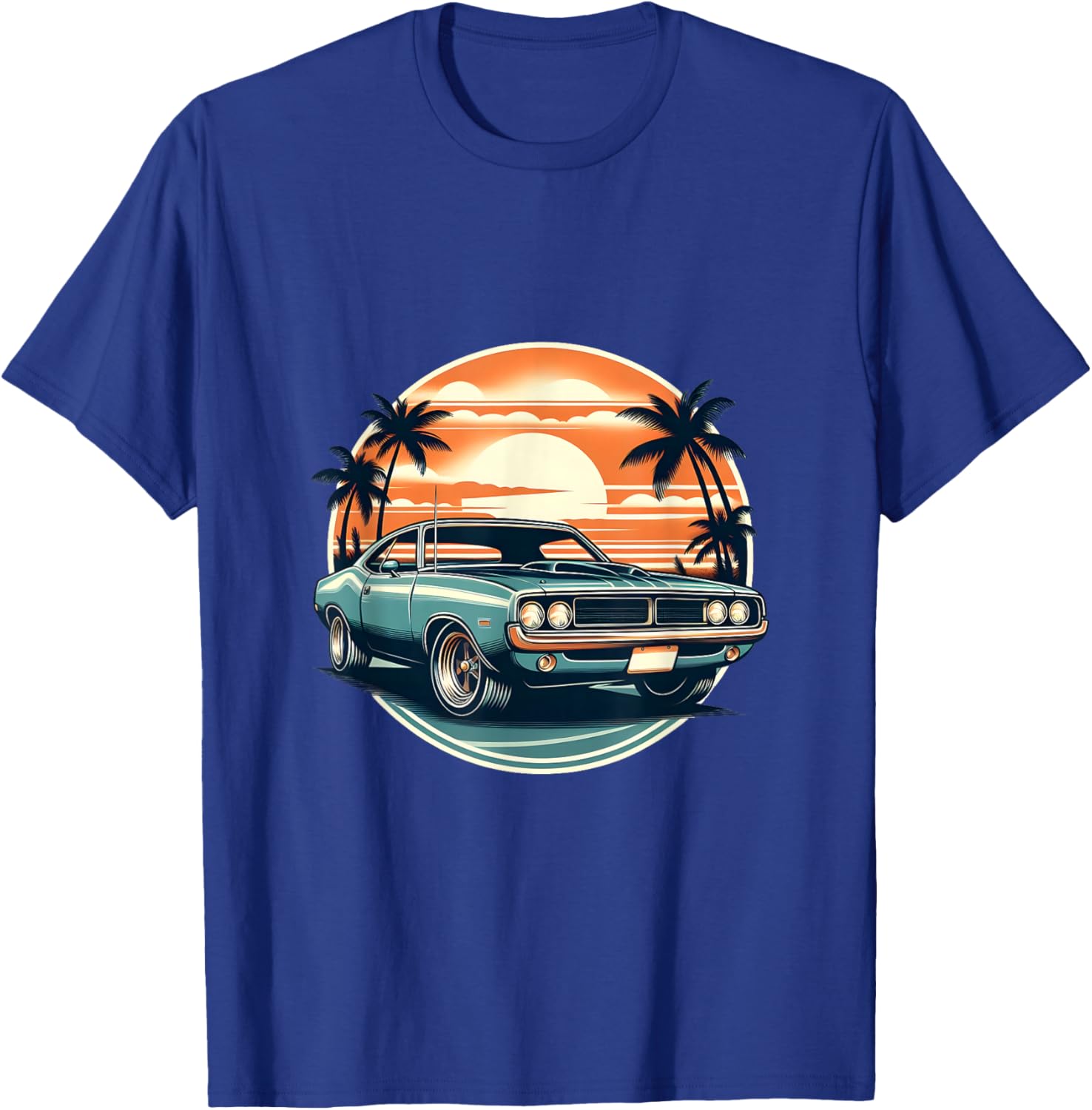 Classic Muscle Car Retro Vintage Style T-Shirt - T-Shirt | Royal