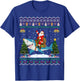 Shark Ugly Xmas Gift Santa Riding Shark Christmas T-Shirt - T-Shirt | Royal