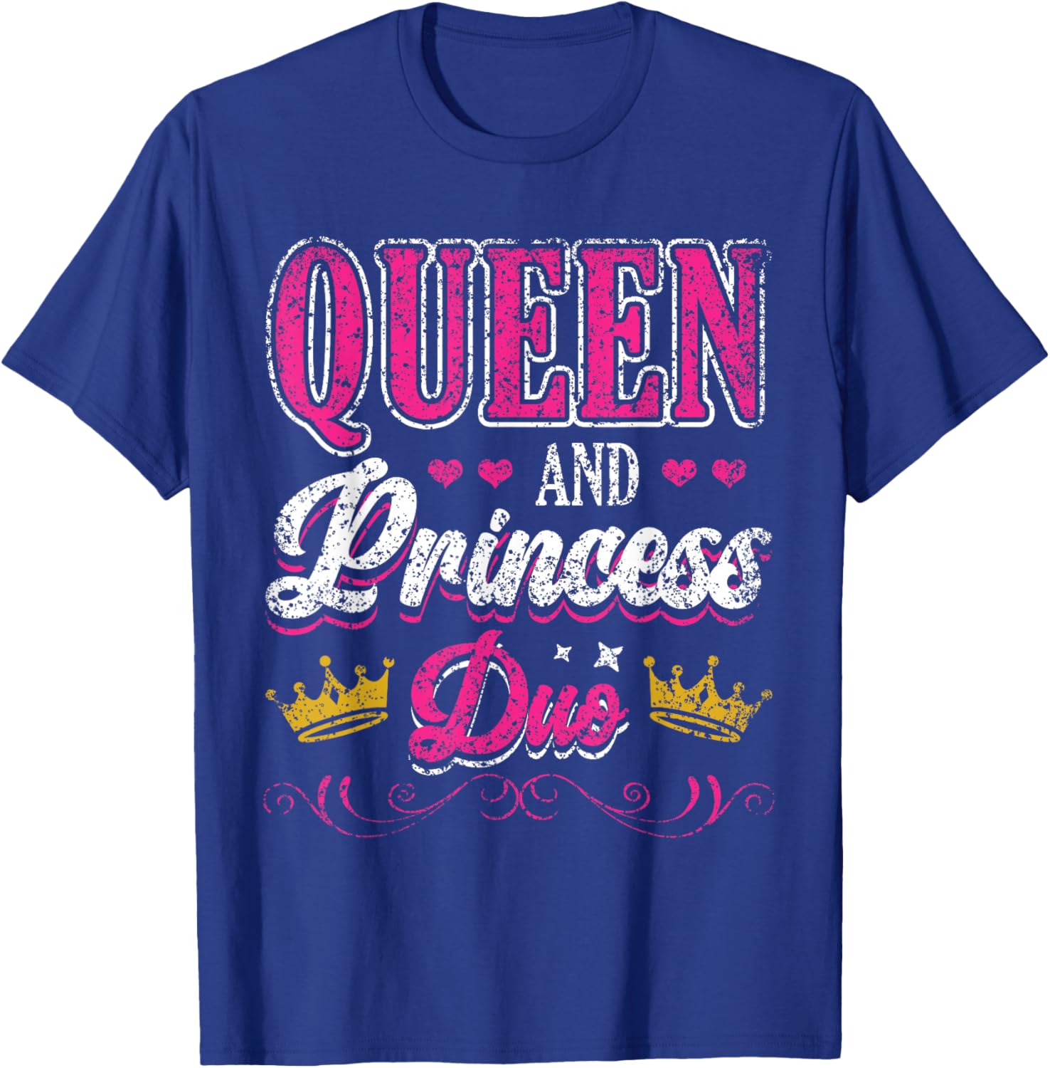 Queen And Princess Duo Matching Mom Mother Daughter Mommy T-Shirt - T-Shirt | Royal