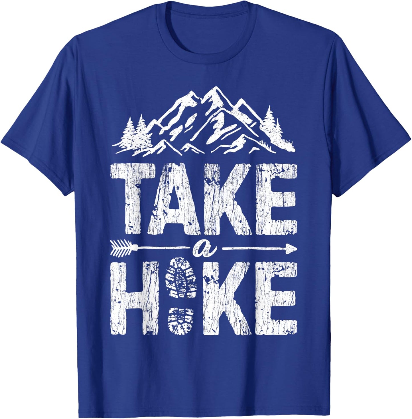 Take A Hike Outdoor Hiking Nature Hiker Vintage Men Women T-Shirt - T-Shirt | Royal