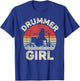 Vintage Retro Drummer Girl Shirt Drummer Gifts T-Shirt - T-Shirt | Royal