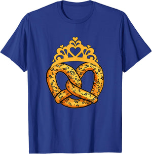 I Heart Pretzel Love Pretzel It's Pretzel Time Pretzel Queen T-Shirt - T-Shirt | Royal