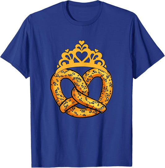 I Heart Pretzel Love Pretzel It's Pretzel Time Pretzel Queen T-Shirt - T-Shirt | Royal