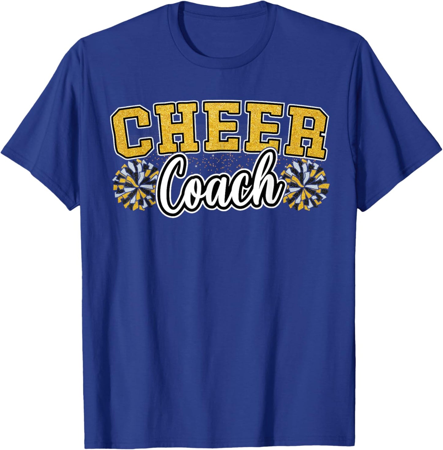 Loud Proud Cheer Coach Yellow Pom Poms Cheerleader Women T-Shirt - T-Shirt | Royal