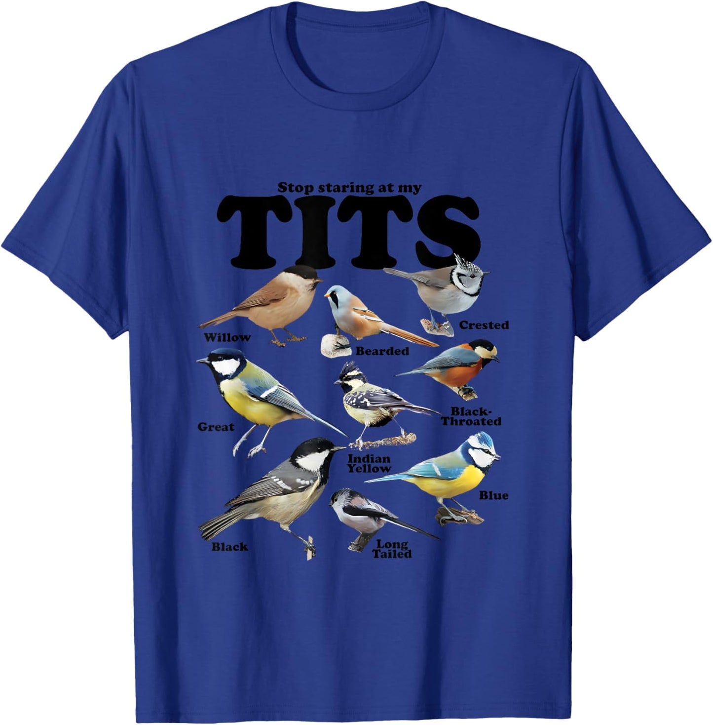 Stop Staring At My Tits Funny T-Shirt - T-Shirt | Royal