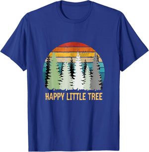 Happy Little Tree - Best 80s Retro Outfit Gifts T-Shirt - T-Shirt | Royal