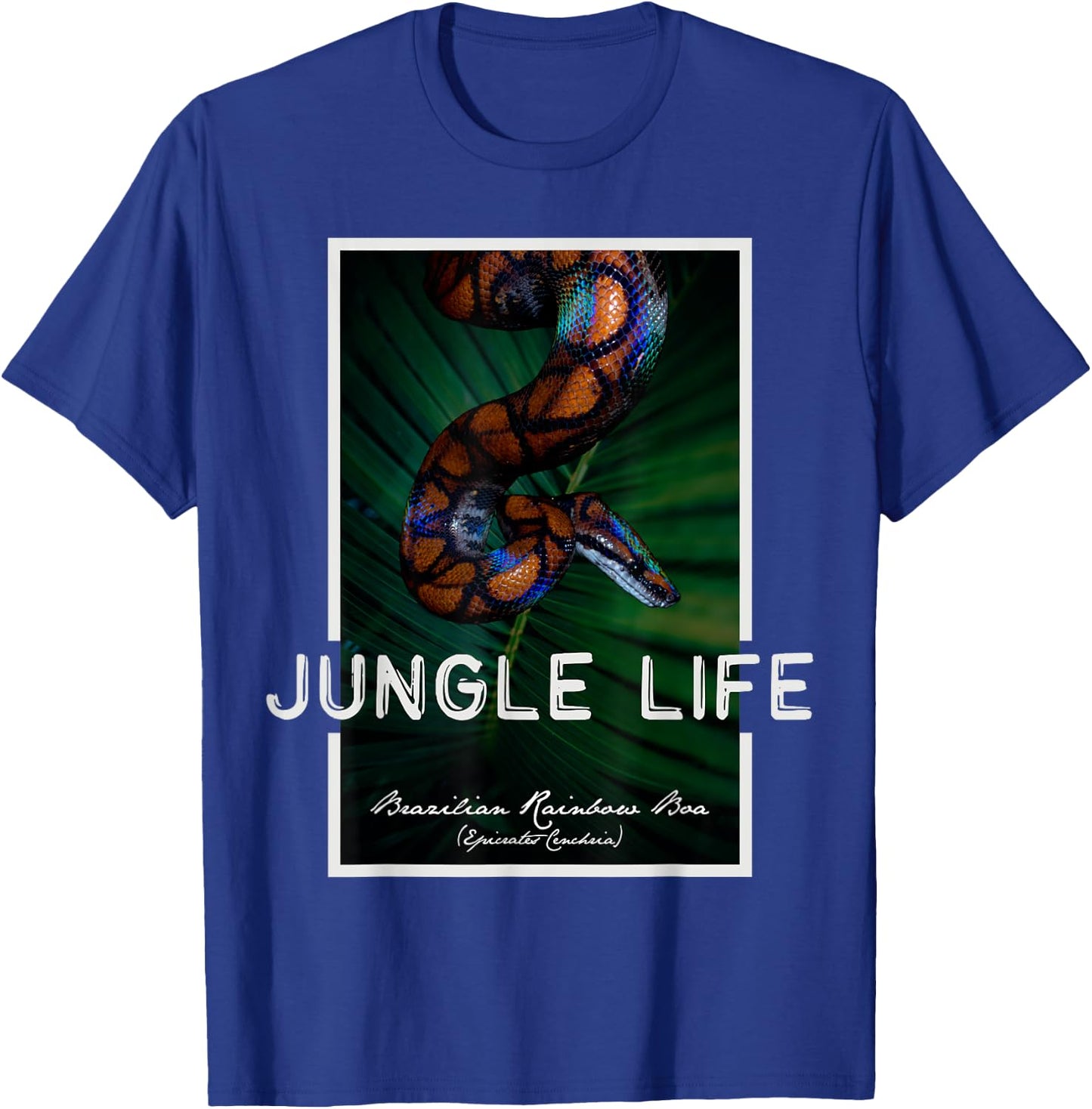 Brazilian Rainbow Boa Snake Keeper Jungle Life T-Shirt - T-Shirt | Royal