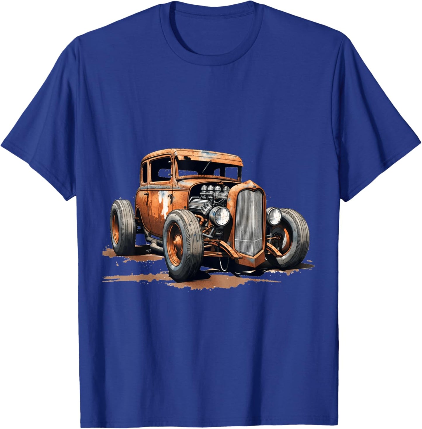 Rust Bucket Hot Rod Rat Rod Vintage Classic Car Men T-Shirt - T-Shirt | Royal