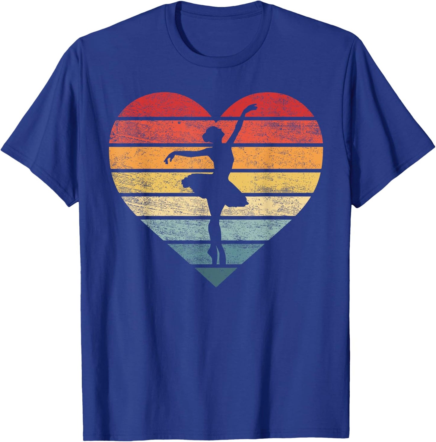 Ballerina Gifts Retro Vintage Sunset Ballet Dancer Dancing T-Shirt - T-Shirt | Royal
