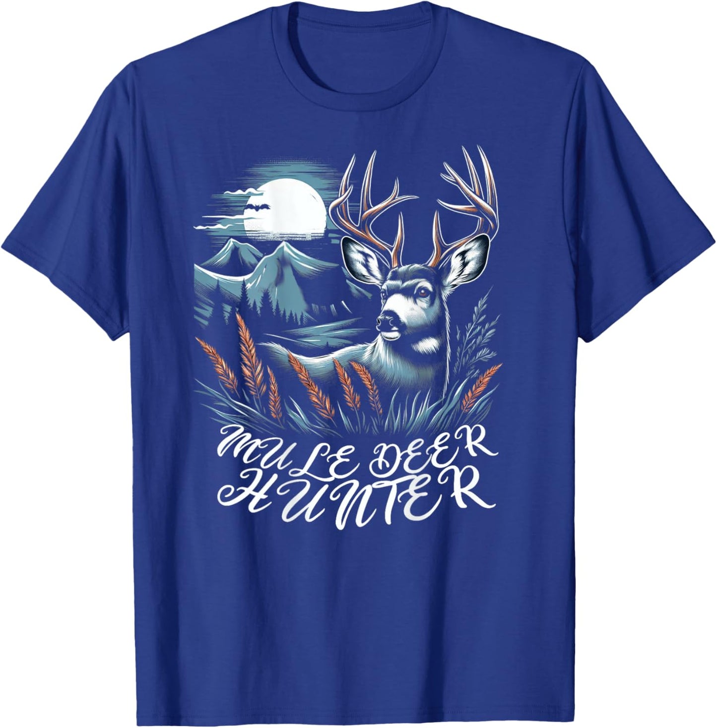 Muledeer Hunter Hunting Novelty Men Women Mule Deer Hunting T-Shirt - T-Shirt | Royal