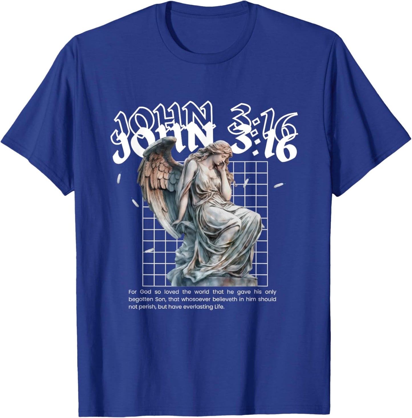 John 3:16 Bible Verse Streetwear - Christian Bible Verse T-Shirt - T-Shirt | Royal