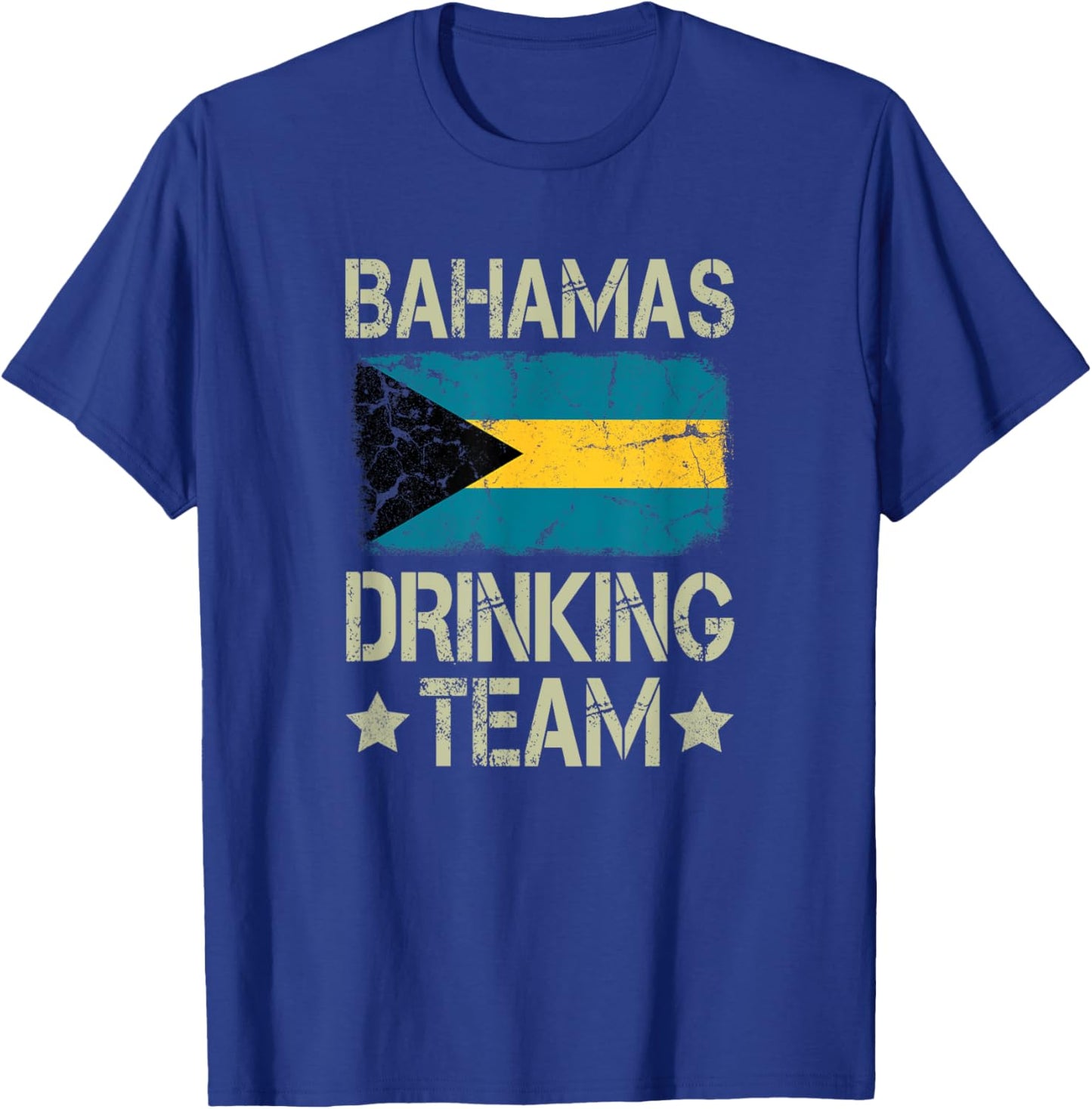 Bahamas Drinking Team Bahamian Flag Funny Drinking T-Shirt - T-Shirt | Royal