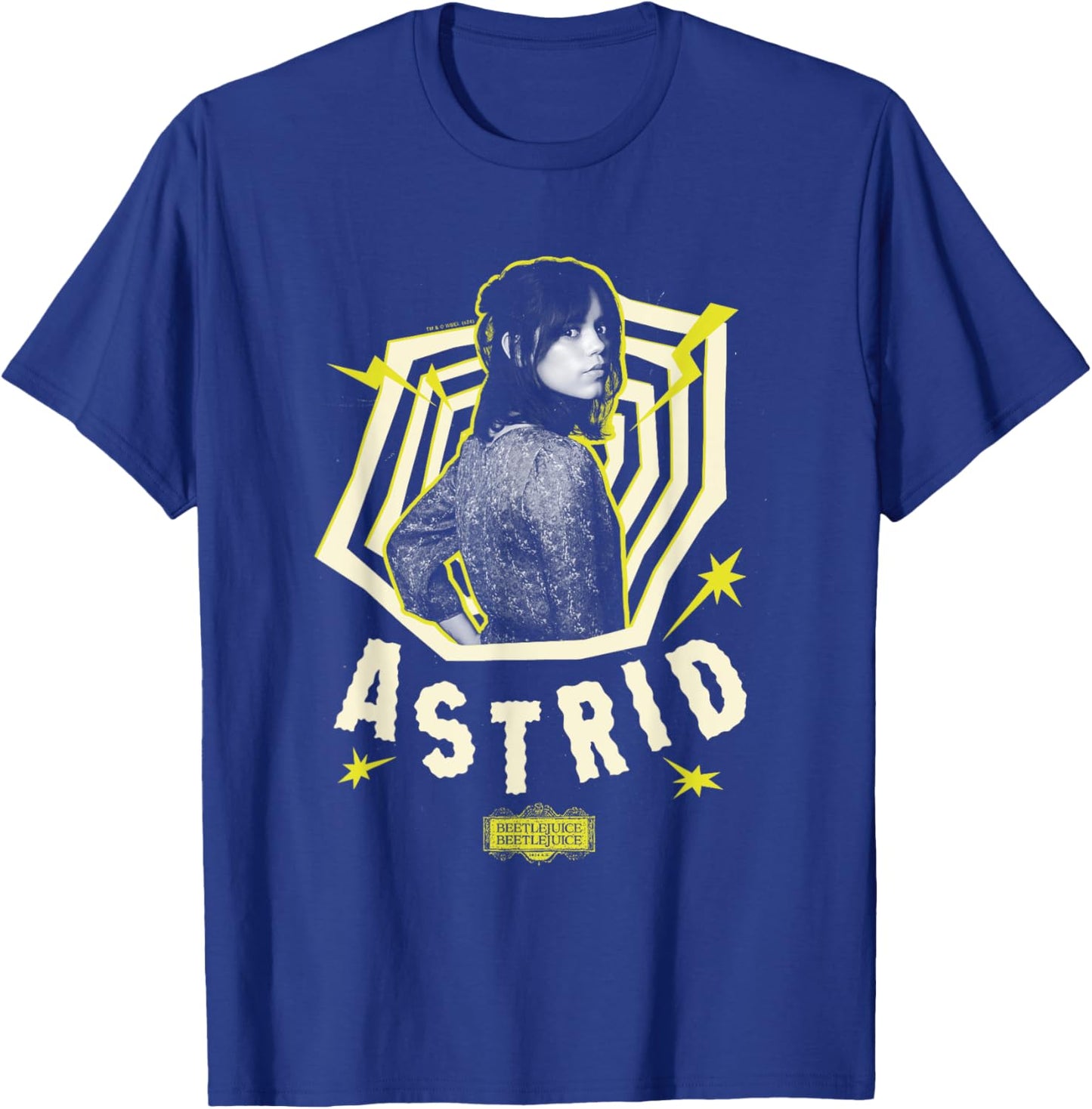 Beetlejuice Astrid Deetz Yellow Spiral Beetlejuice 2 T-Shirt - T-Shirt | Royal