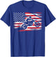 Dirt Bike American Flag Motocross Biker 4th of July T-Shirt - T-Shirt | Royal