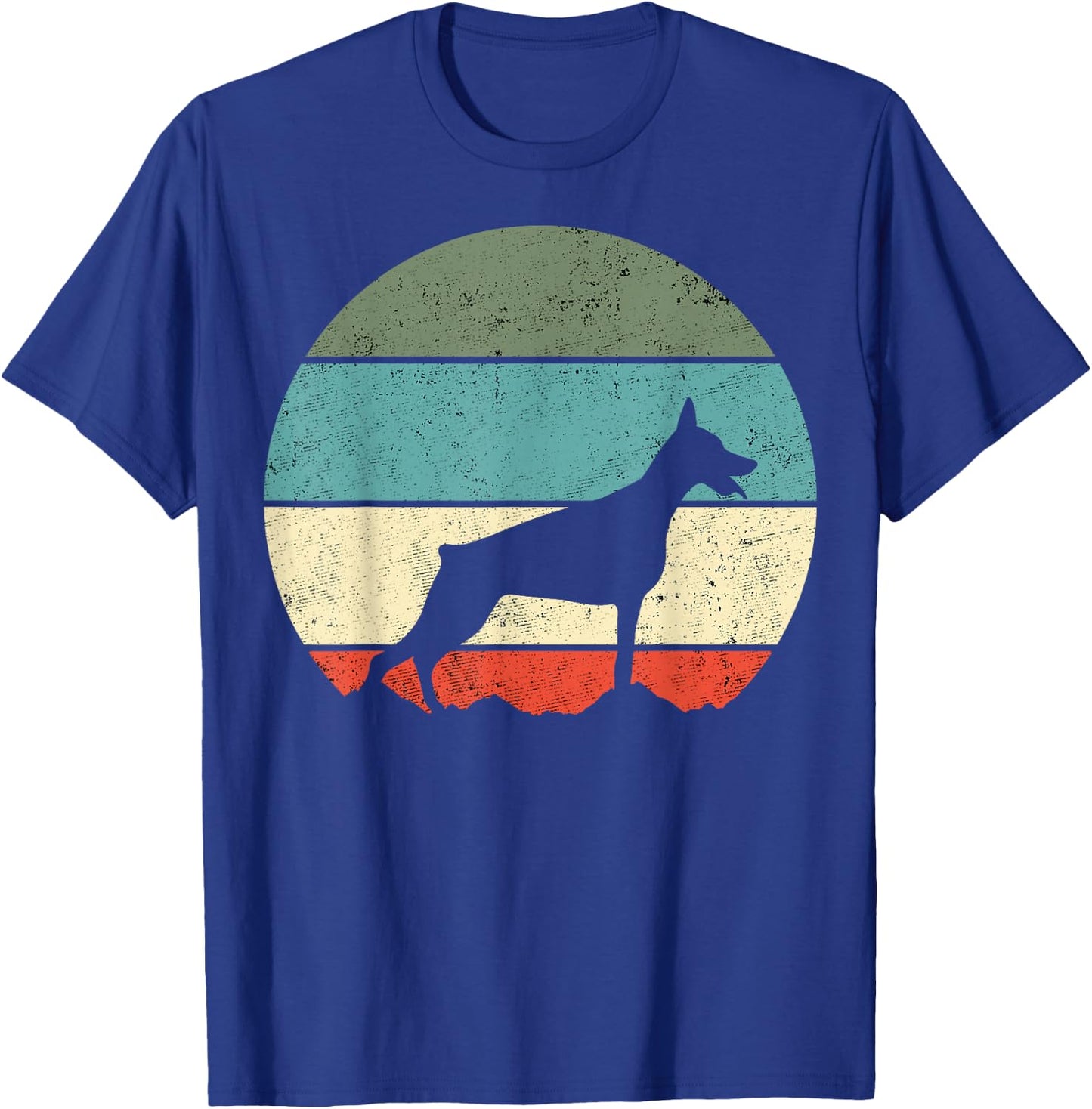 Doberman Dog Retro T-Shirt - T-Shirt | Royal