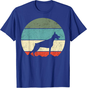 Doberman Dog Retro T-Shirt - T-Shirt | Royal