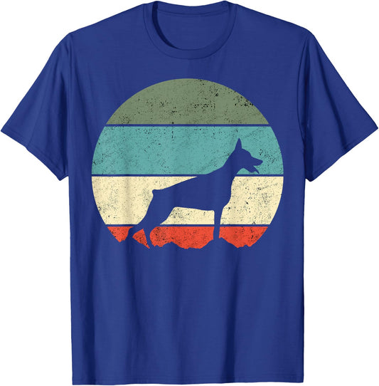 Doberman Dog Retro T-Shirt - T-Shirt | Royal