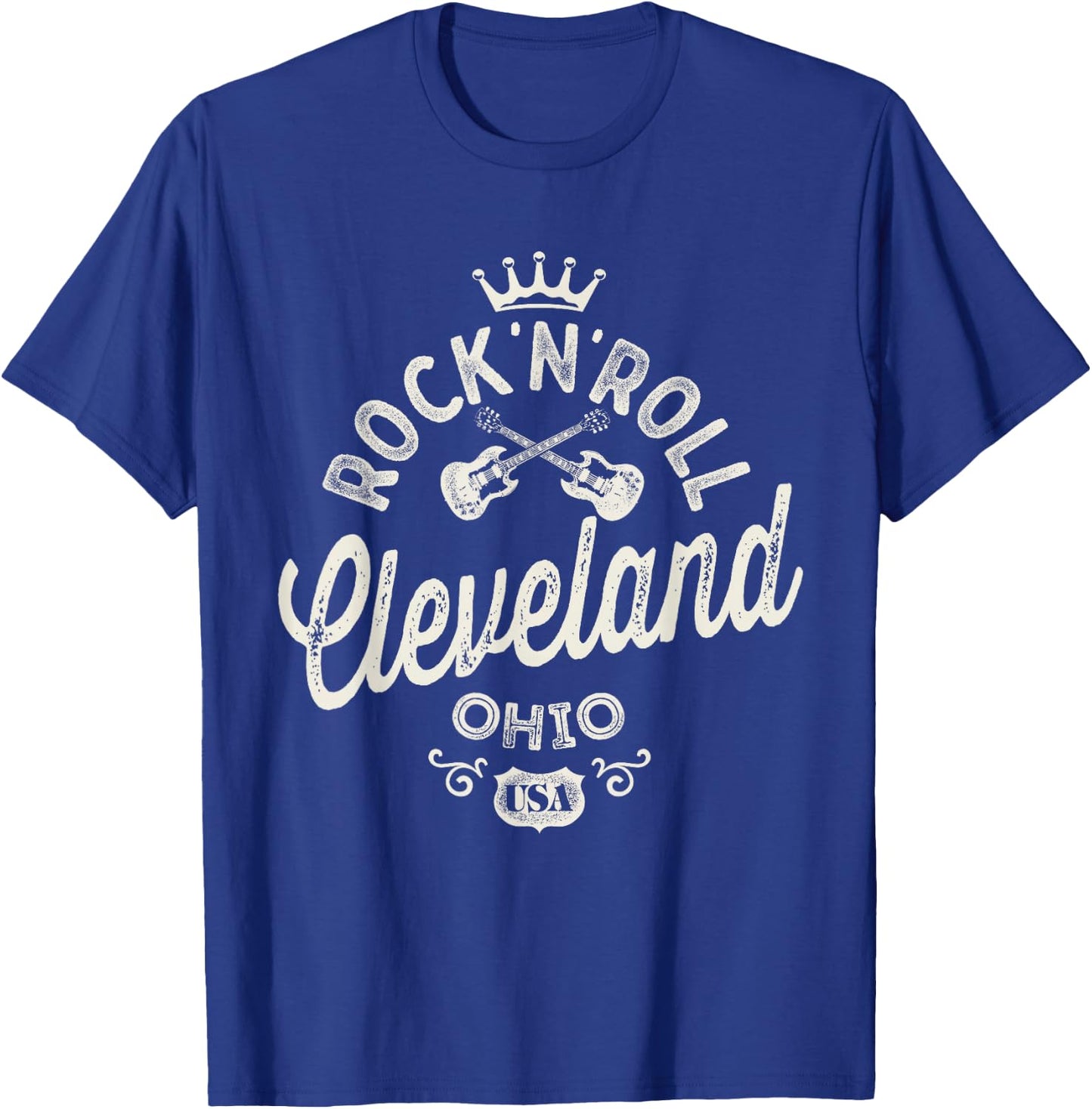 Cleveland Rock'n'Roll Music Cool Vintage T-Shirt - T-Shirt | Royal