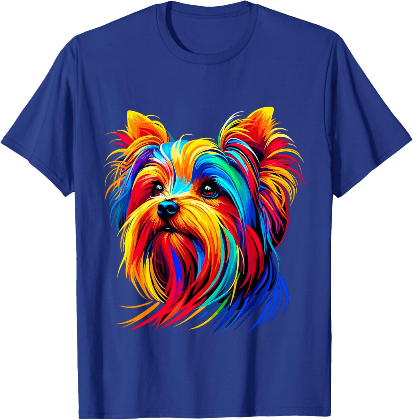 Colorful Pop Art Yorkshire Terrier Yorkie Lover T-Shirt - T-Shirt | Royal