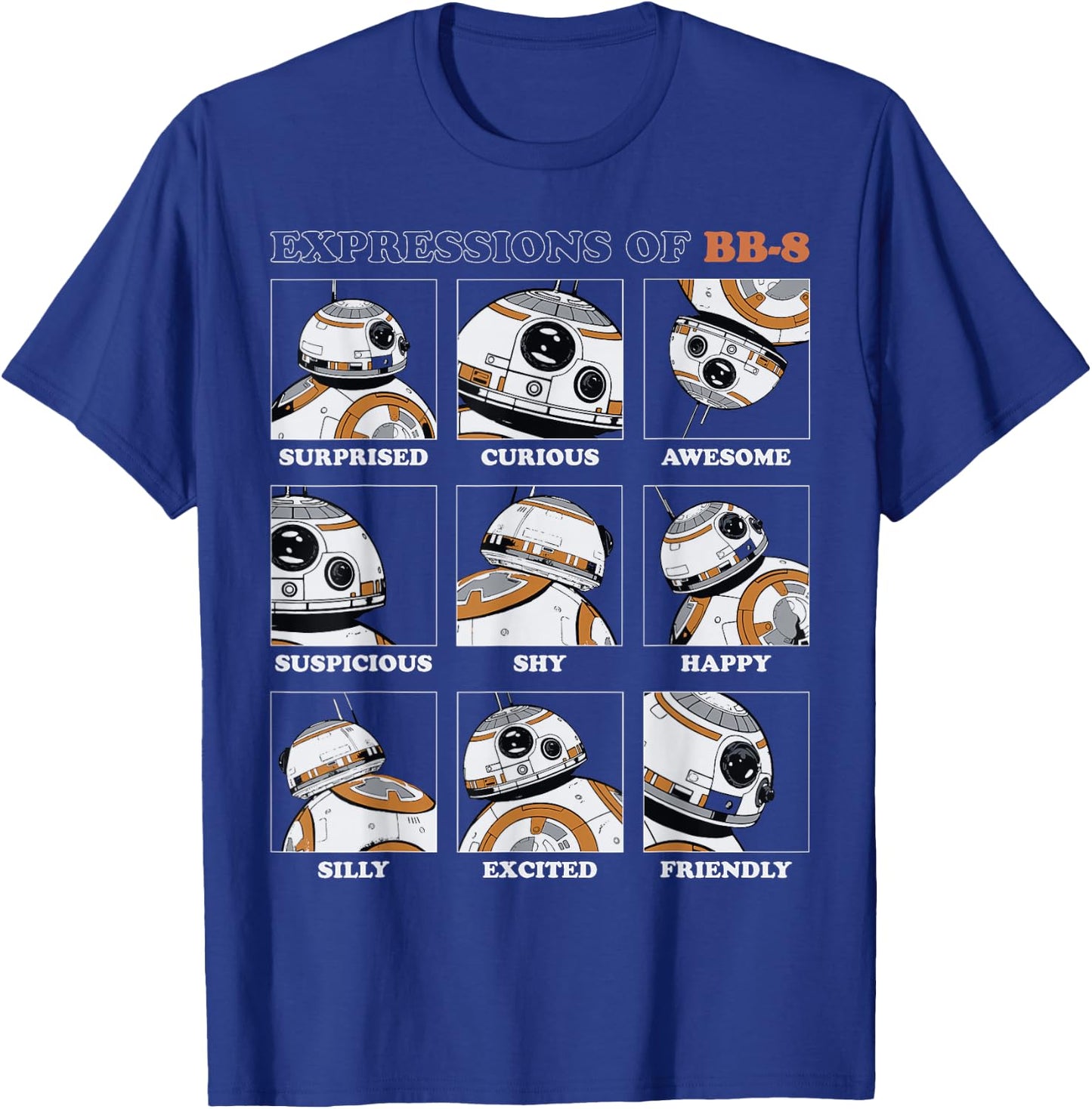 Star Wars Expressions of BB-8 T-Shirt - T-Shirt | Royal
