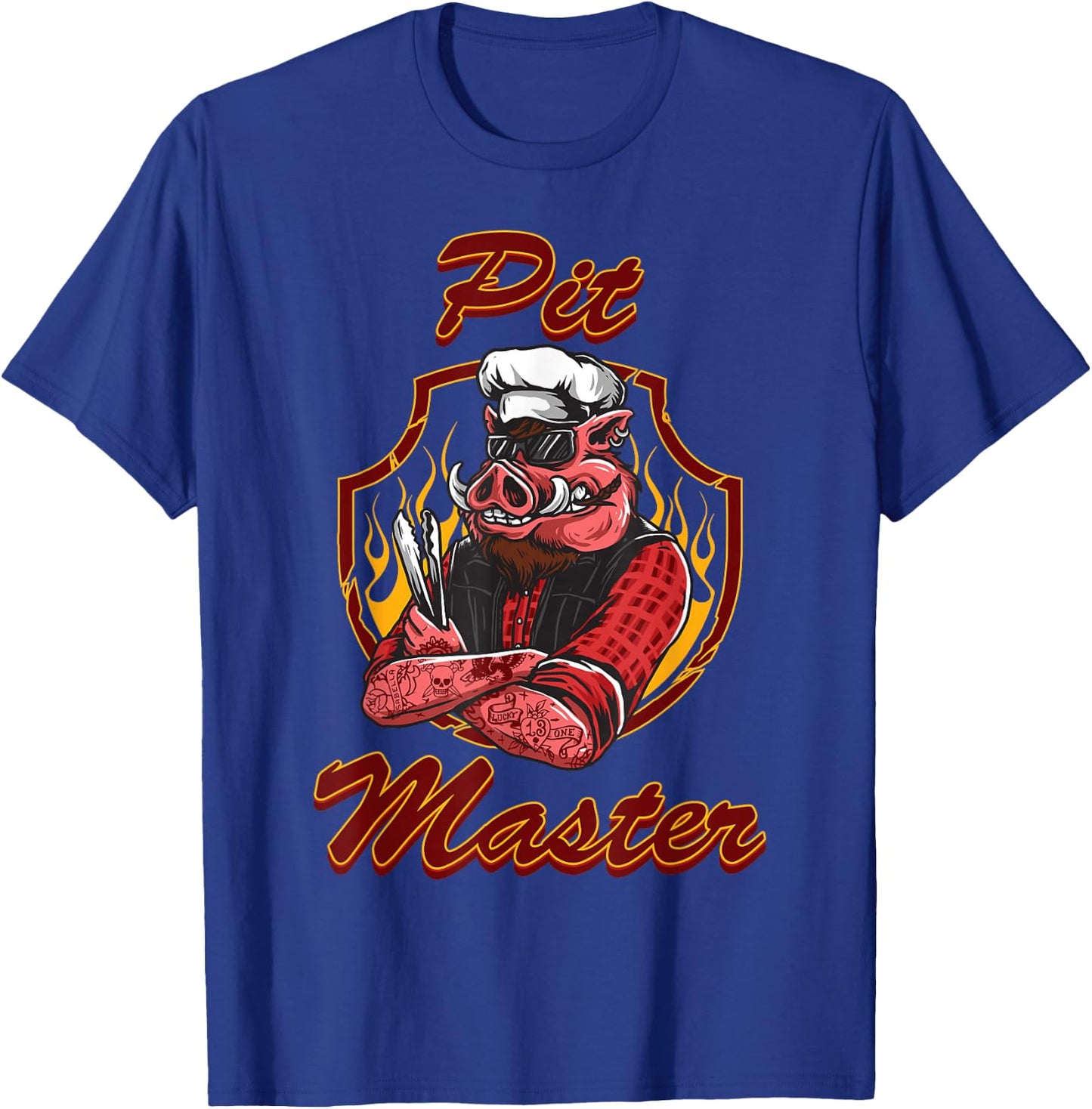 BBQ Pitmaster T Shirt Smoking Meat Outdoor Grilling T-Shirt - T-Shirt | Royal