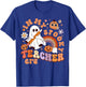 Groovy In My Spooky Math Teacher Era Ghost Funny Halloween T-Shirt - T-Shirt | Royal