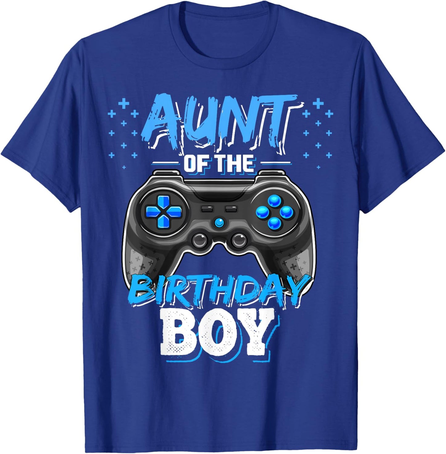 Aunt of the Birthday Boy Matching Video Game Birthday Gift T-Shirt - T-Shirt | Royal