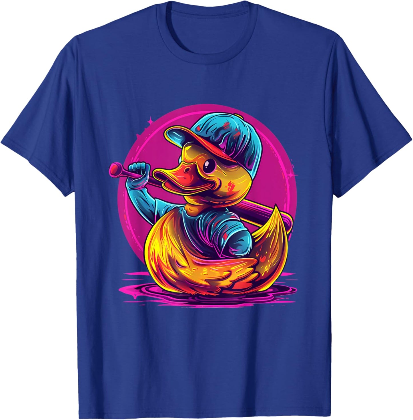 Rubber Duck Baseball Player Rubber Duckie Rubber Duckling T-Shirt - T-Shirt | Royal
