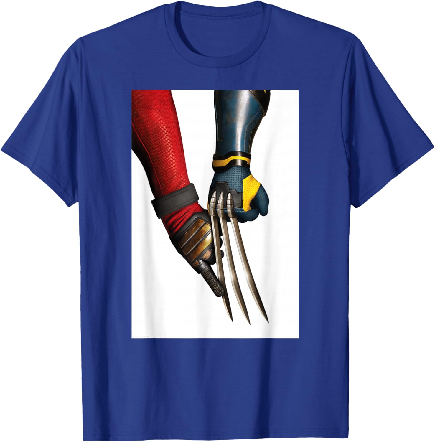 Marvel Studios Deadpool & Wolverine Claw Touch Poster T-Shirt - T-Shirt | Royal