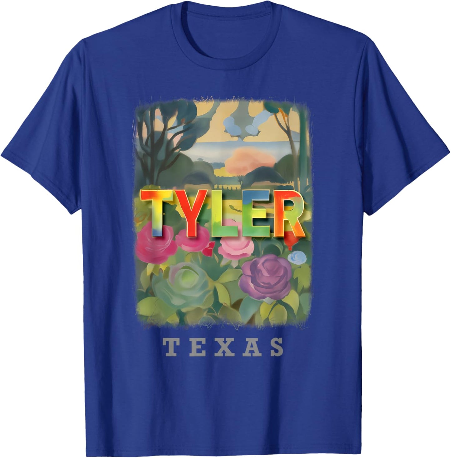 Tyler Texas TX Rose Garden Splendor SD894 T-Shirt - T-Shirt | Royal