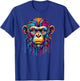 Colorful Dripping Paint Pop Art Monkey Monkeys T-Shirt - T-Shirt | Royal