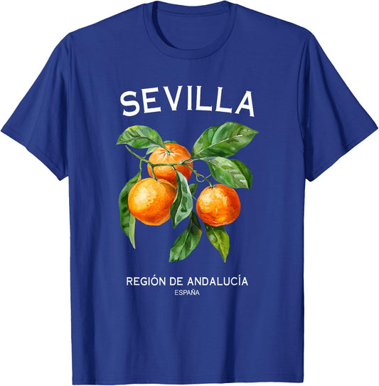 Sevilla Orange Art Spanish Fruit Lover Spain Andalusia T-Shirt - T-Shirt | Royal