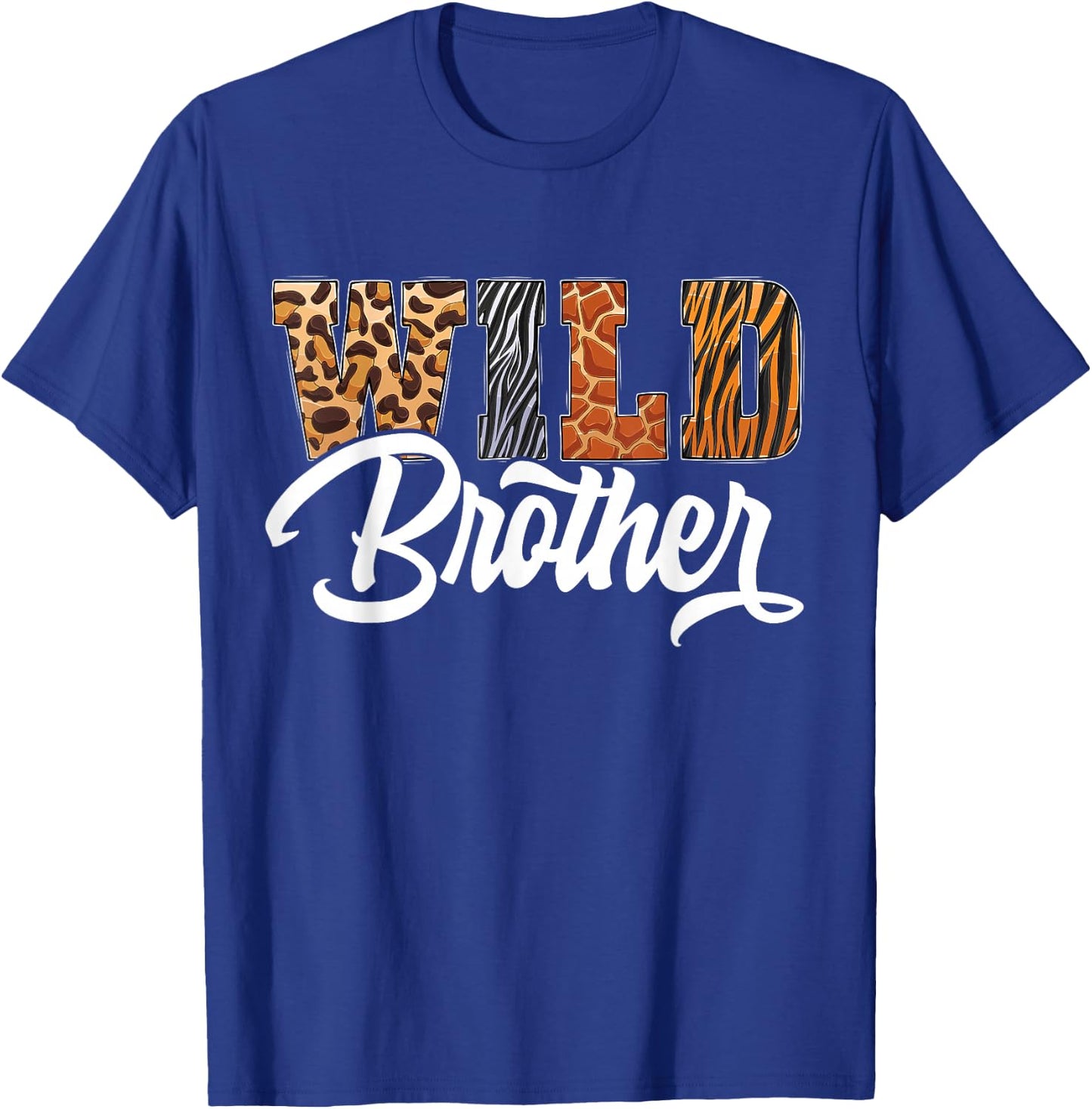 Wild Brother Zoo Born Wild Birthday Safari Jungle T-Shirt - T-Shirt | Royal
