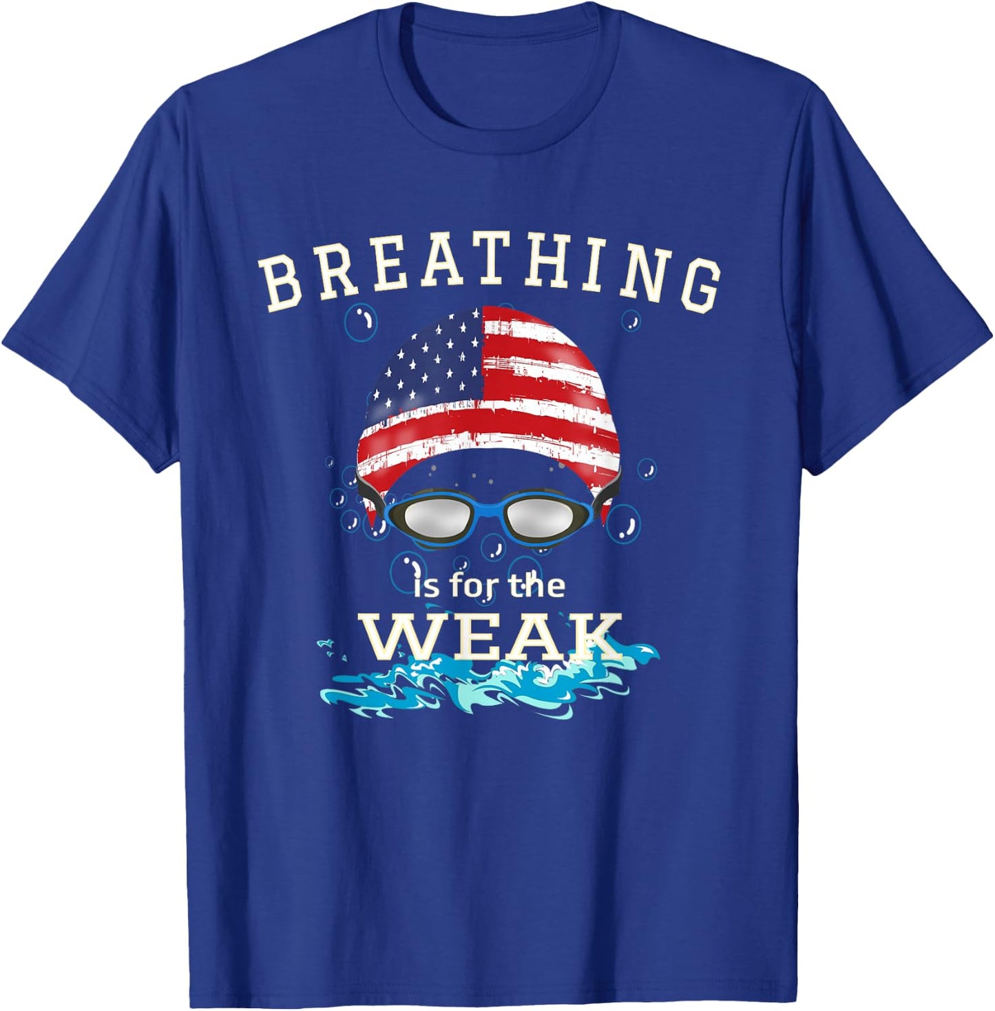 Swim Swimmer T Shirt Funny Swimming Sports Goggles Cap T-Shirt - T-Shirt | Royal