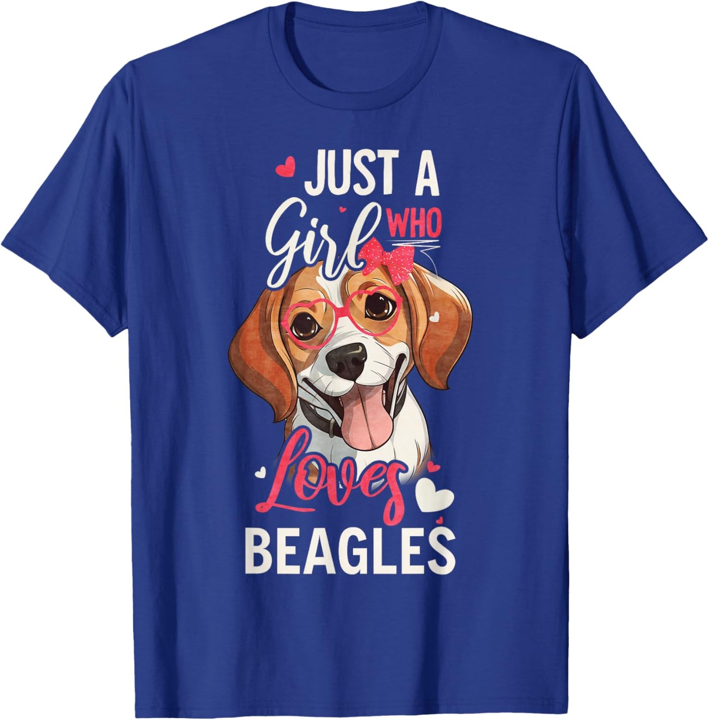 Just A Girl Who Loves Beagles Funny Beagle Dog Lover T-Shirt - T-Shirt | Royal