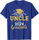 Proud uncle of a class of 2024 graduate senior graduation T-Shirt - T-Shirt | Royal