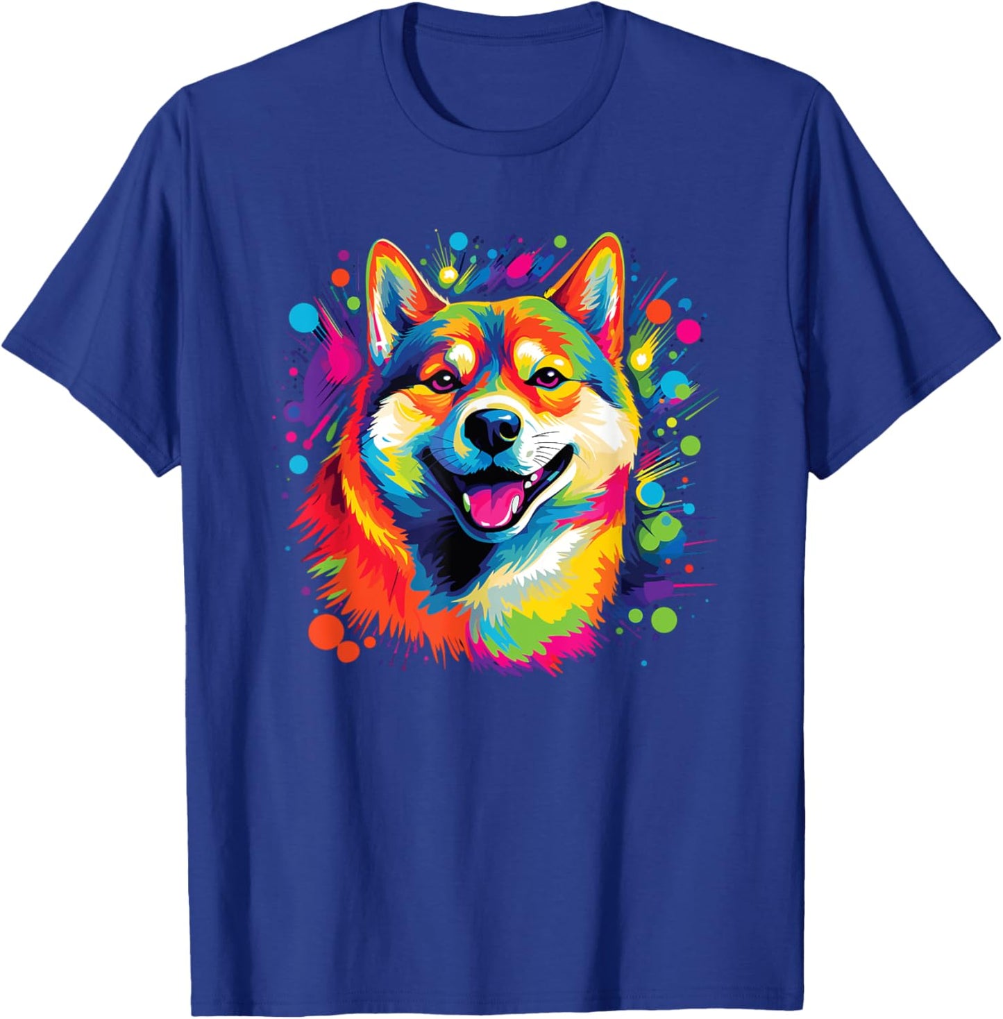 Watercolor Colorful Shiba Inu Dogs T-Shirt - T-Shirt | Royal