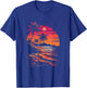 Tropical Sunset Pink Black Beach Scene T-Shirt - T-Shirt | Royal