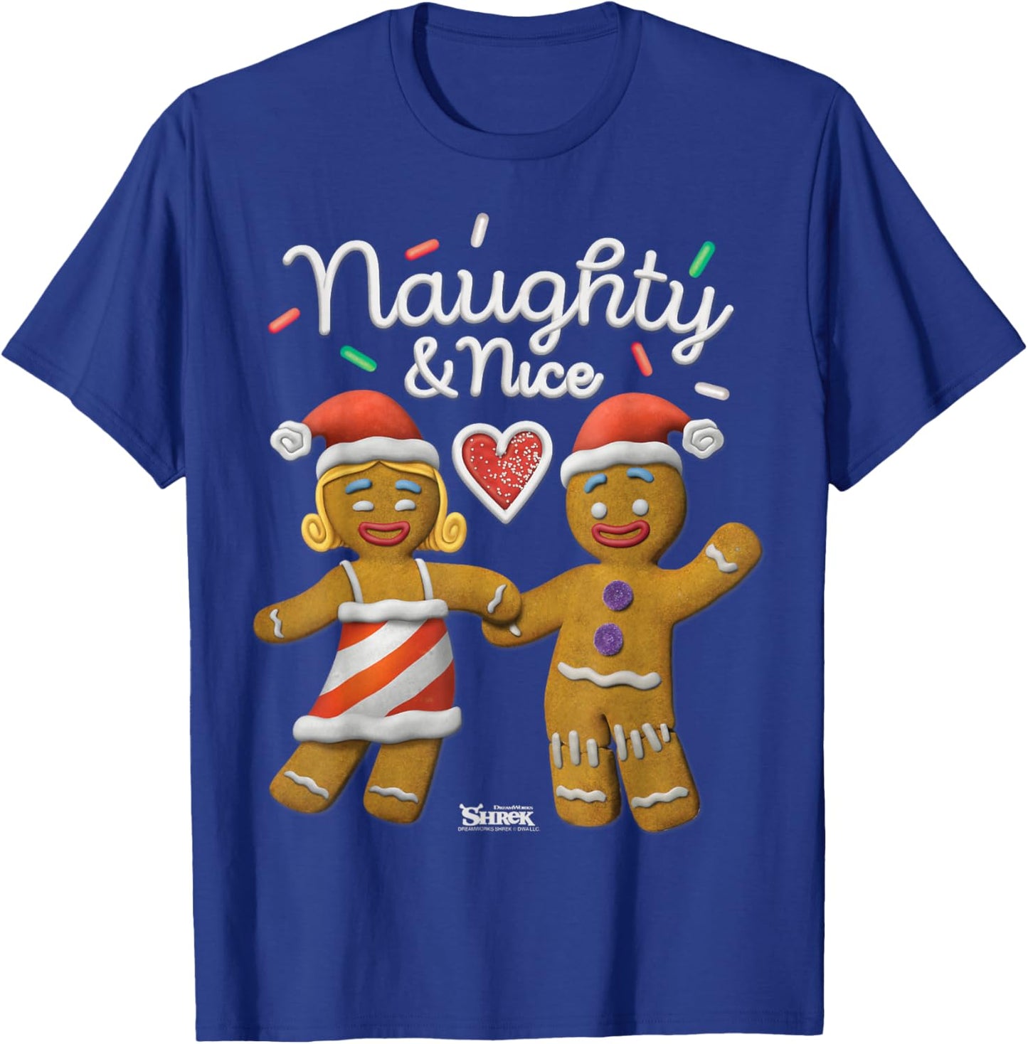 Shrek Holiday Gingy and Sugar Naughty & Nice T-Shirt - T-Shirt | Royal
