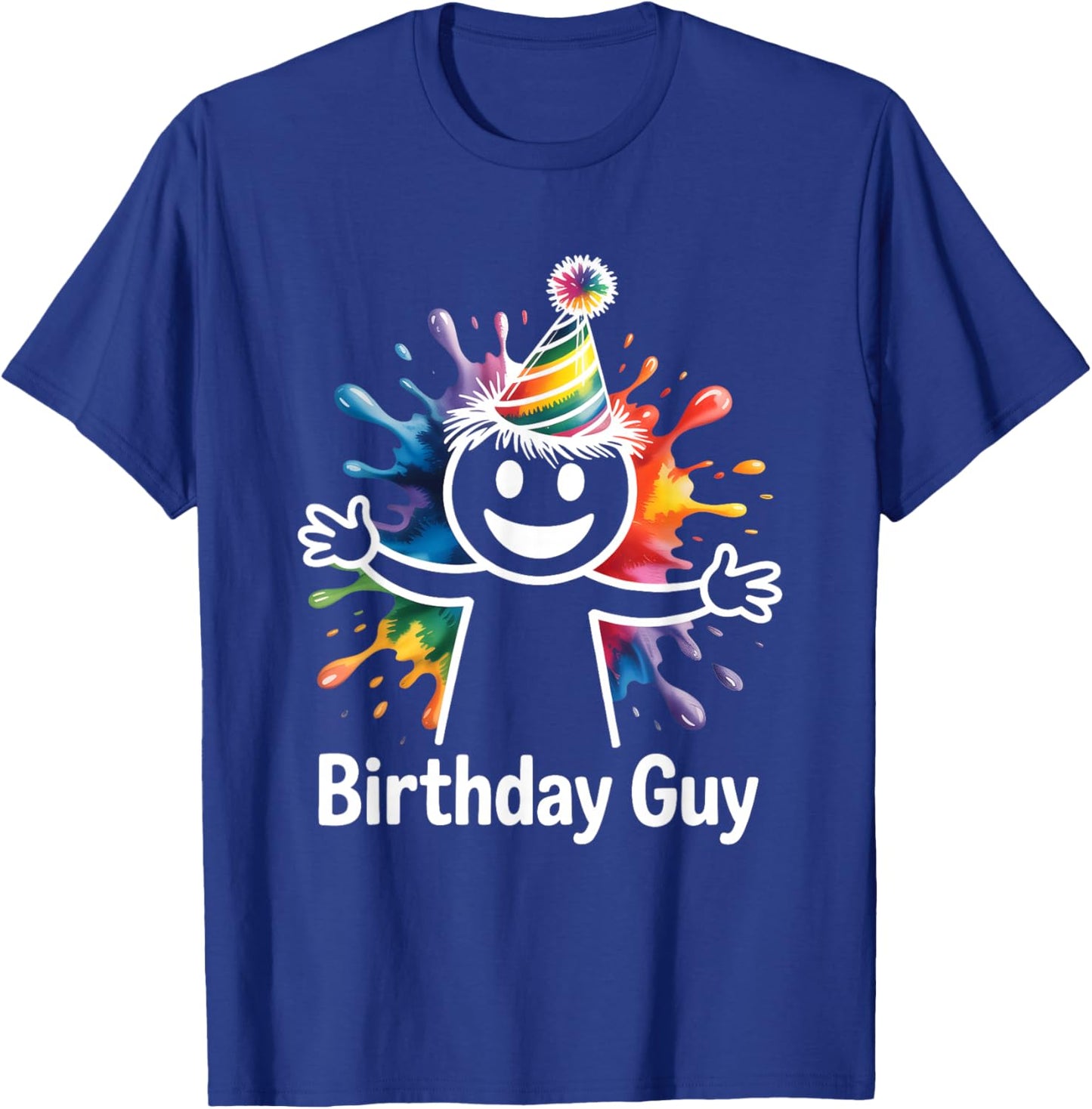It s My Birthday Party Smile Face Funny Cute Birthday Guy T-Shirt - T-Shirt | Royal