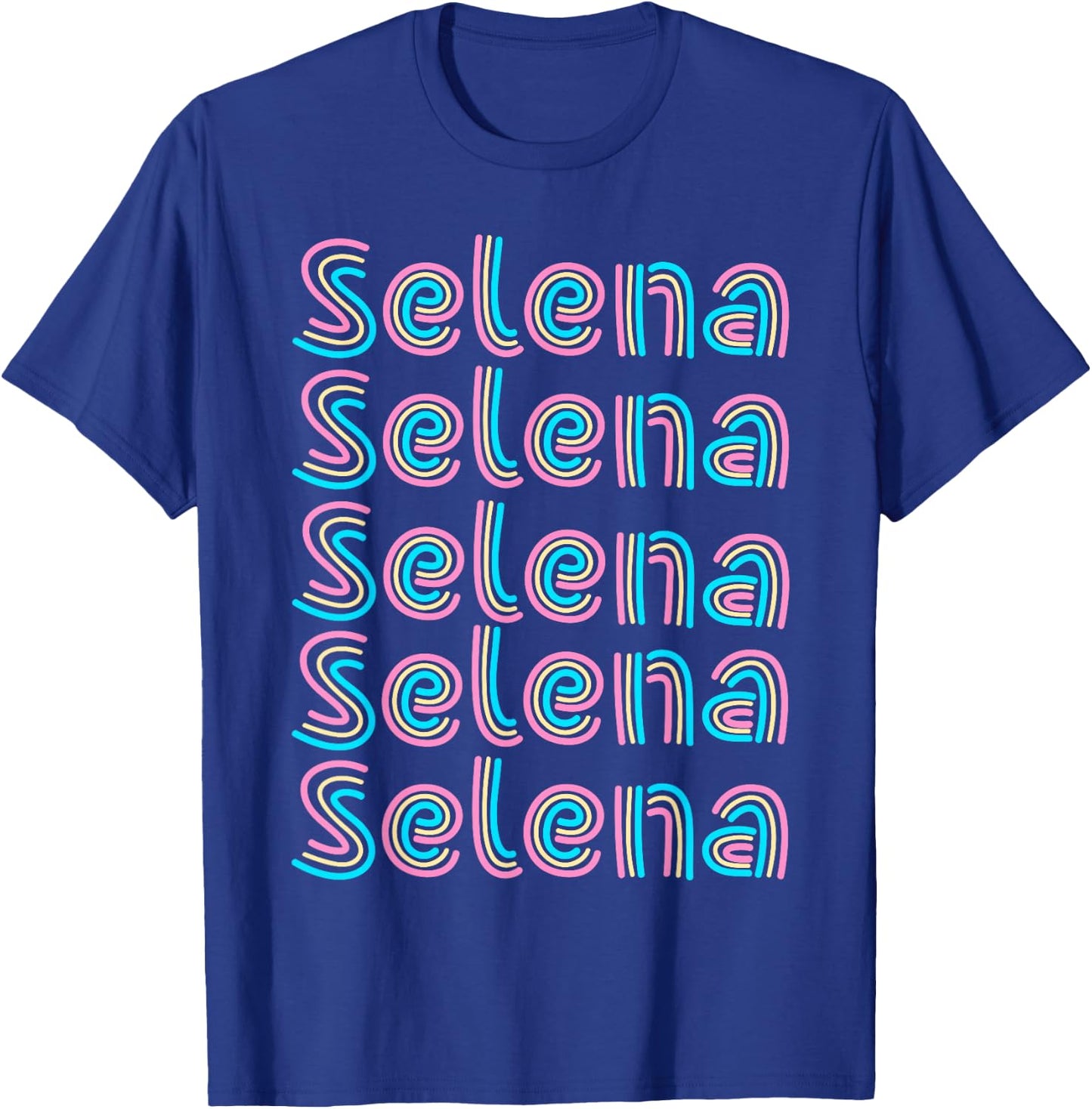 Girl Retro Selena First Name Personalized Candy Vintage kids T-Shirt - T-Shirt | Royal