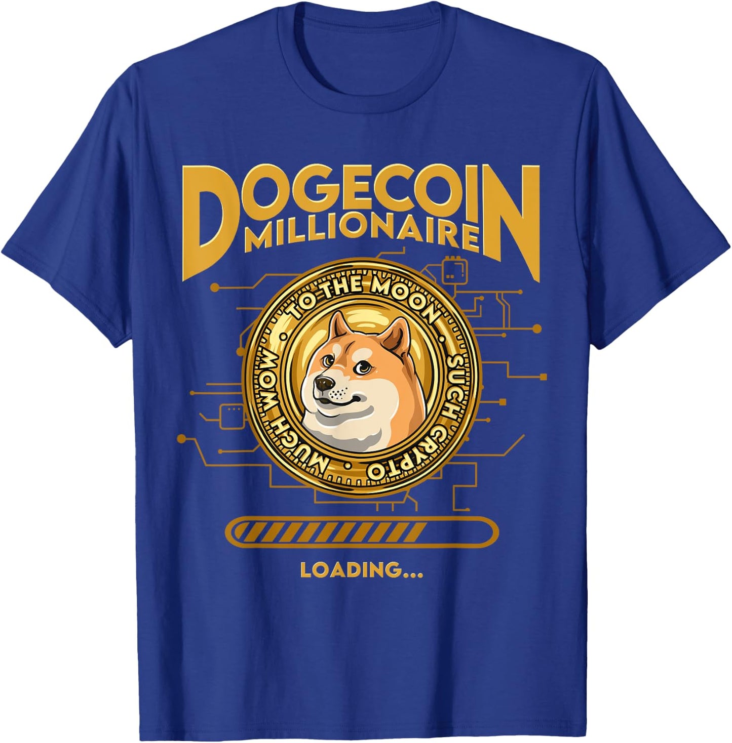 DOGE Dogecoin Crypto Coin Token Outfits Dogecoin Millionaire Funny DOGE Crypto - Black, Medium T-Shirt - T-Shirt | Royal