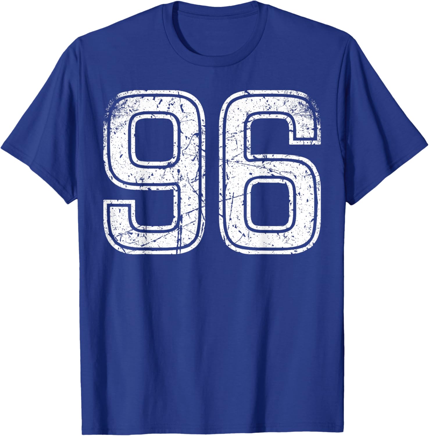 Vintage White Sport Team Number #96 T-Shirt - T-Shirt | Royal